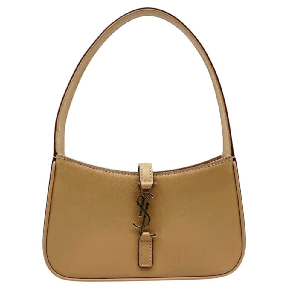 YVES SAINT LAURENT Le Sancassette Mini Leather Beige 710318 YSL Handbag for W...